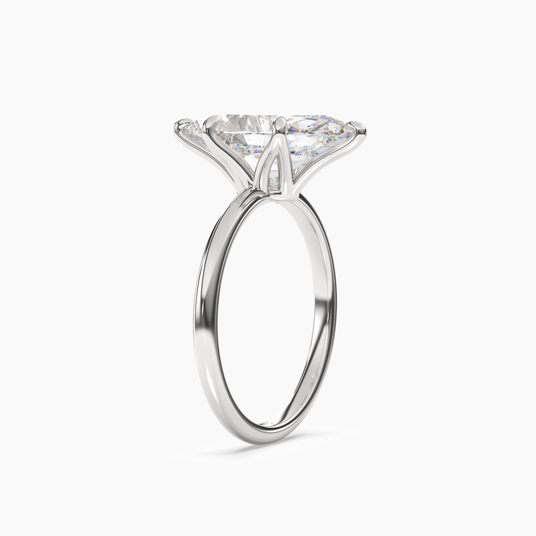 Evelyn 5 Carat Marquise Cut Solitaire Lab Grown Diamond Ring in 14K Yellow Gold - View 5