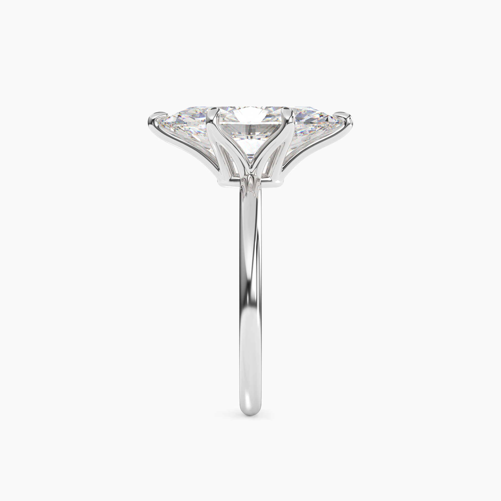 Evelyn 4.5 Carat Marquise Cut Solitaire Lab Grown Diamond Ring in 18K Yellow Gold - View 6