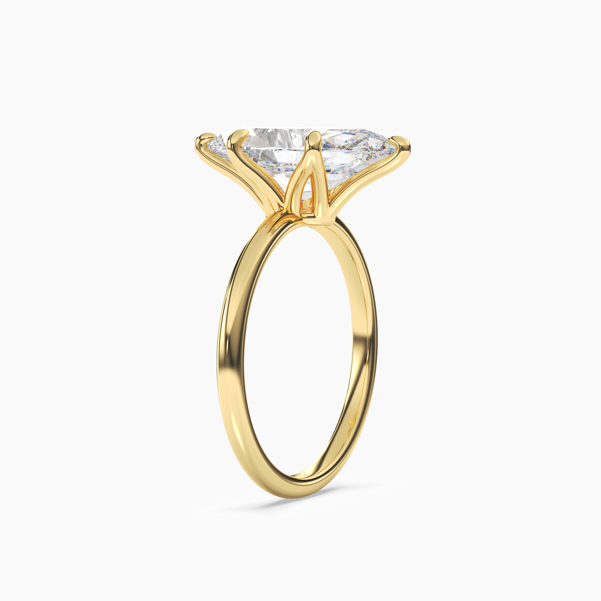 Evelyn 4 Carat Marquise Cut Solitaire Lab Grown Diamond Ring in 14K Rose Gold - View 8