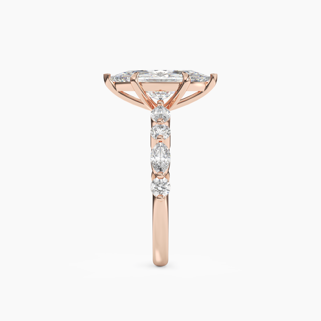 Celeste 1.5 Carat Marquise Cut Pave Lab Grown Diamond Ring in Platinum - View 9