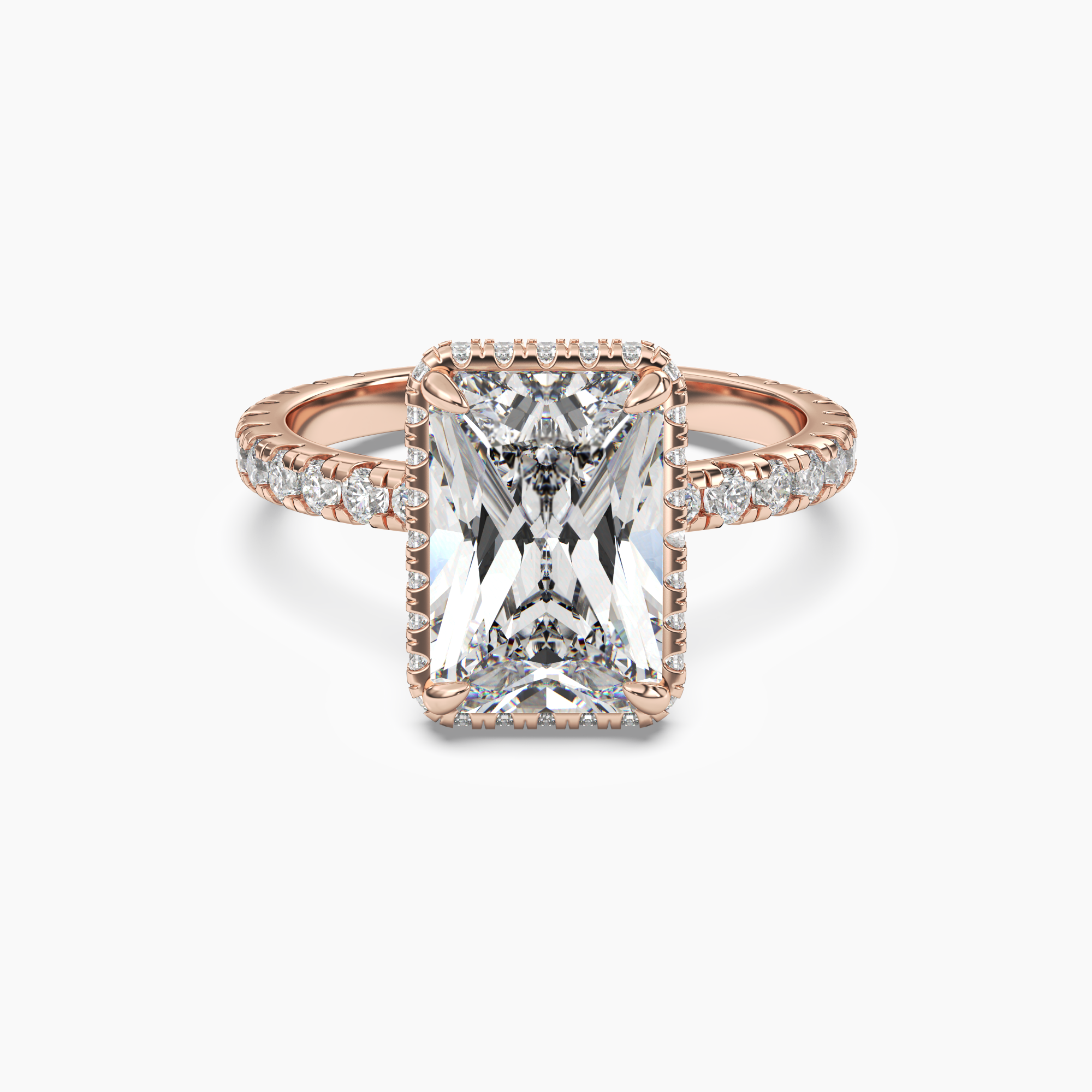 Camilla 2 Carat Radiant Cut Solitaire Lab Grown Diamond Ring in 10K White Gold - View 7
