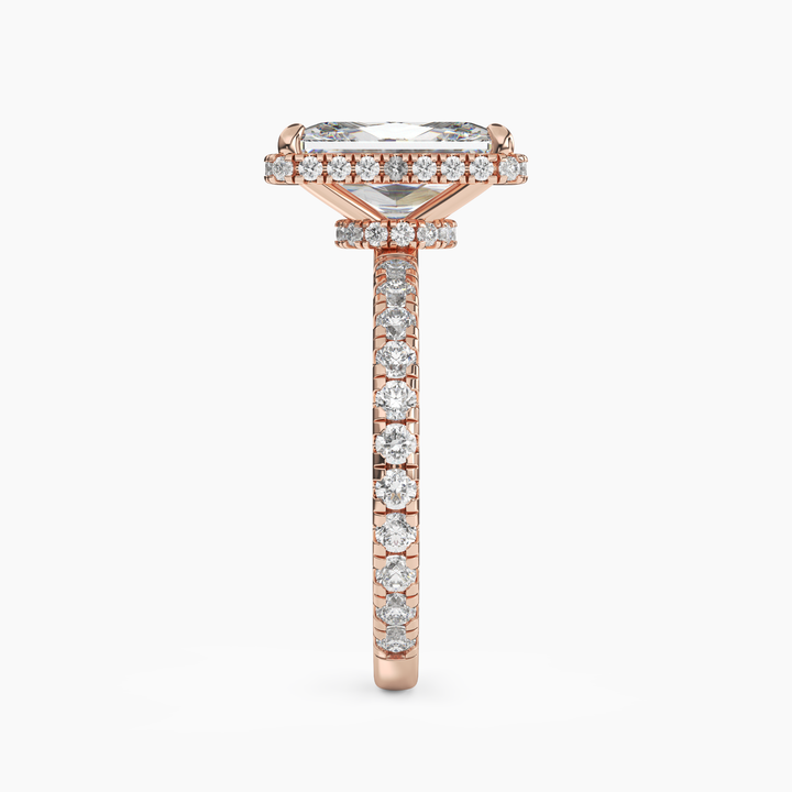 Camilla 1.5 Carat Radiant Cut Solitaire Lab Grown Diamond Ring in Platinum - View 9