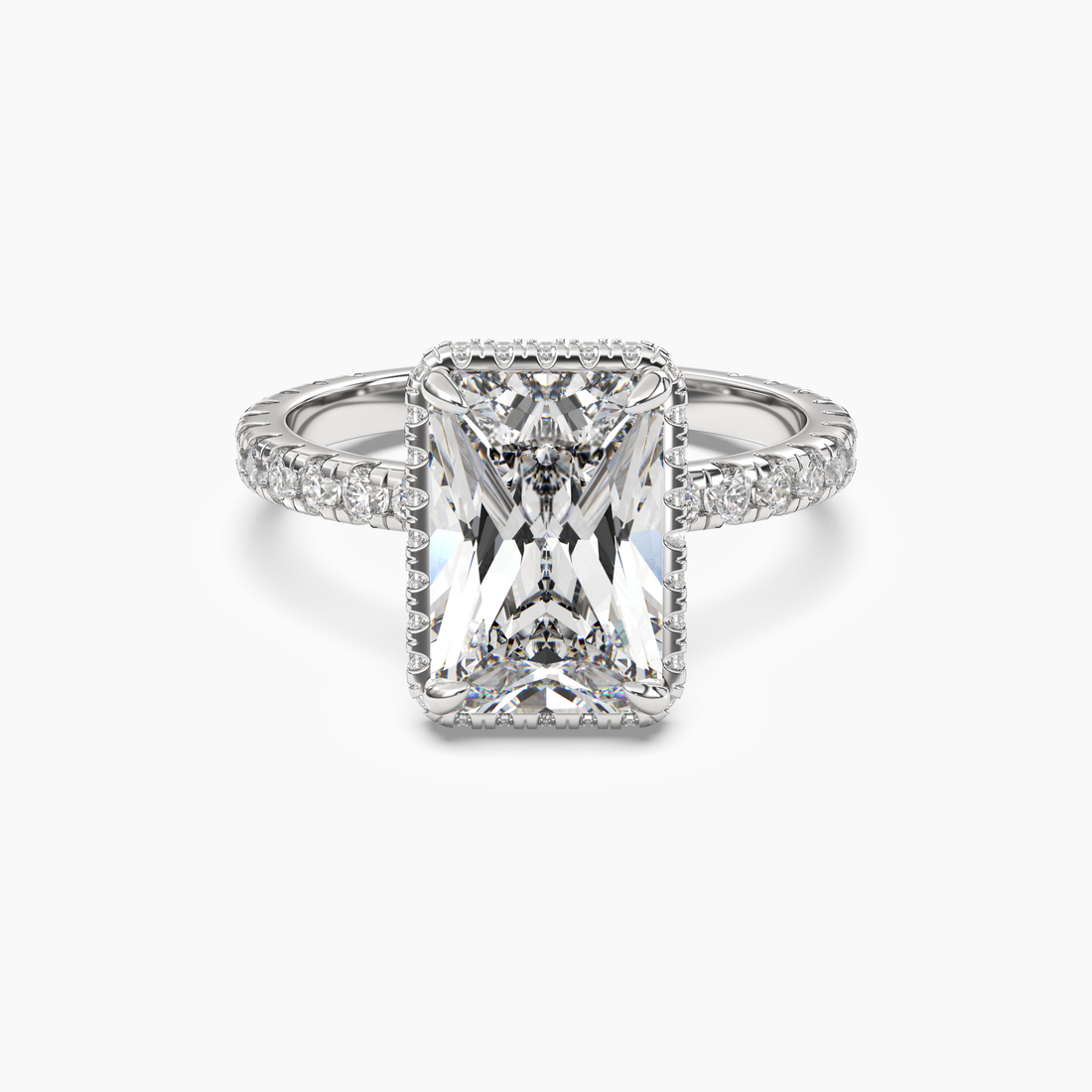 Camilla 5 Carat Radiant Cut Solitaire Lab Grown Diamond Ring in 14K Yellow Gold - View 4