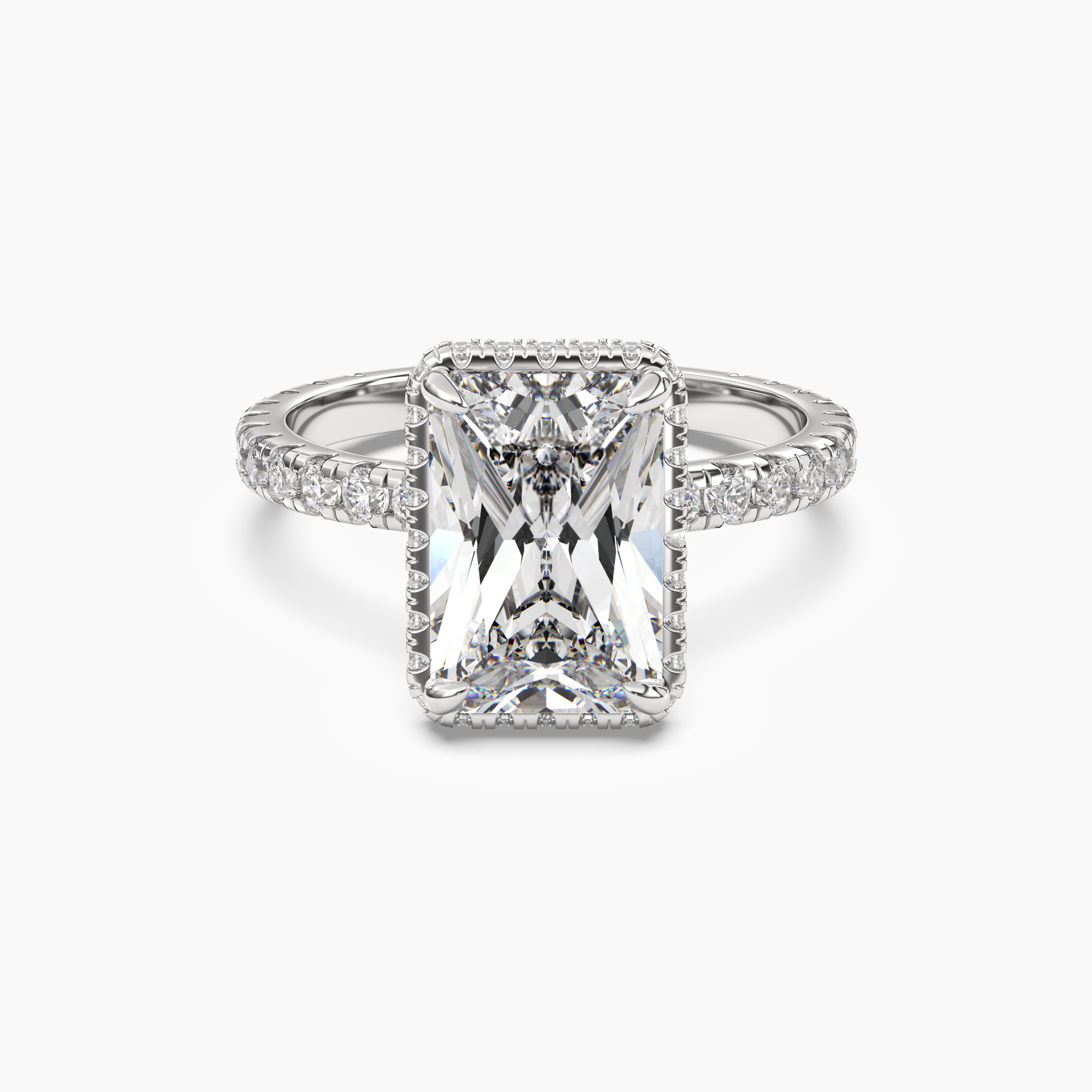 Camilla 1 Carat Radiant Cut Solitaire Lab Grown Diamond Ring in 18K Rose Gold - View 4