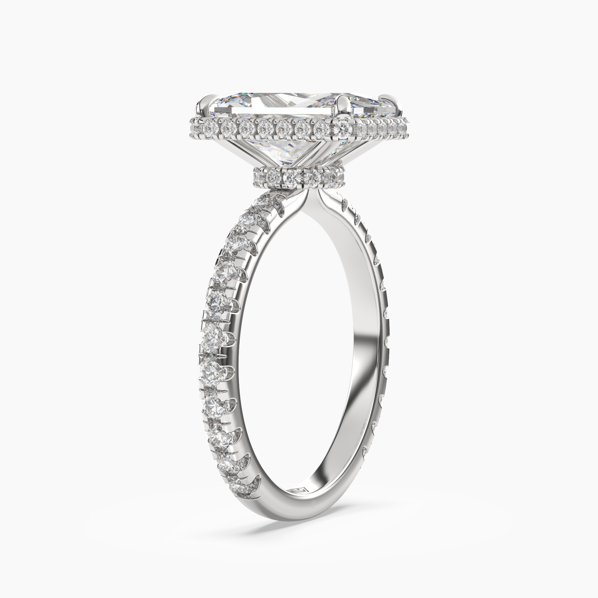 Camilla 4.5 Carat Radiant Cut Solitaire Lab Grown Diamond Ring in 18K Yellow Gold - View 5