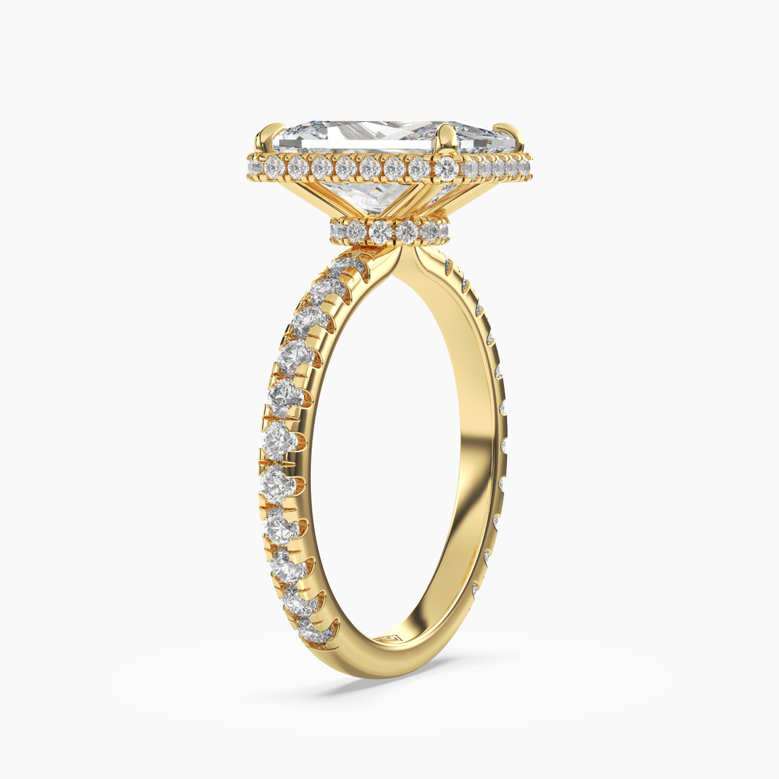 Camilla 3.5 Carat Radiant Cut Solitaire Lab Grown Diamond Ring in 14K Rose Gold - View 8