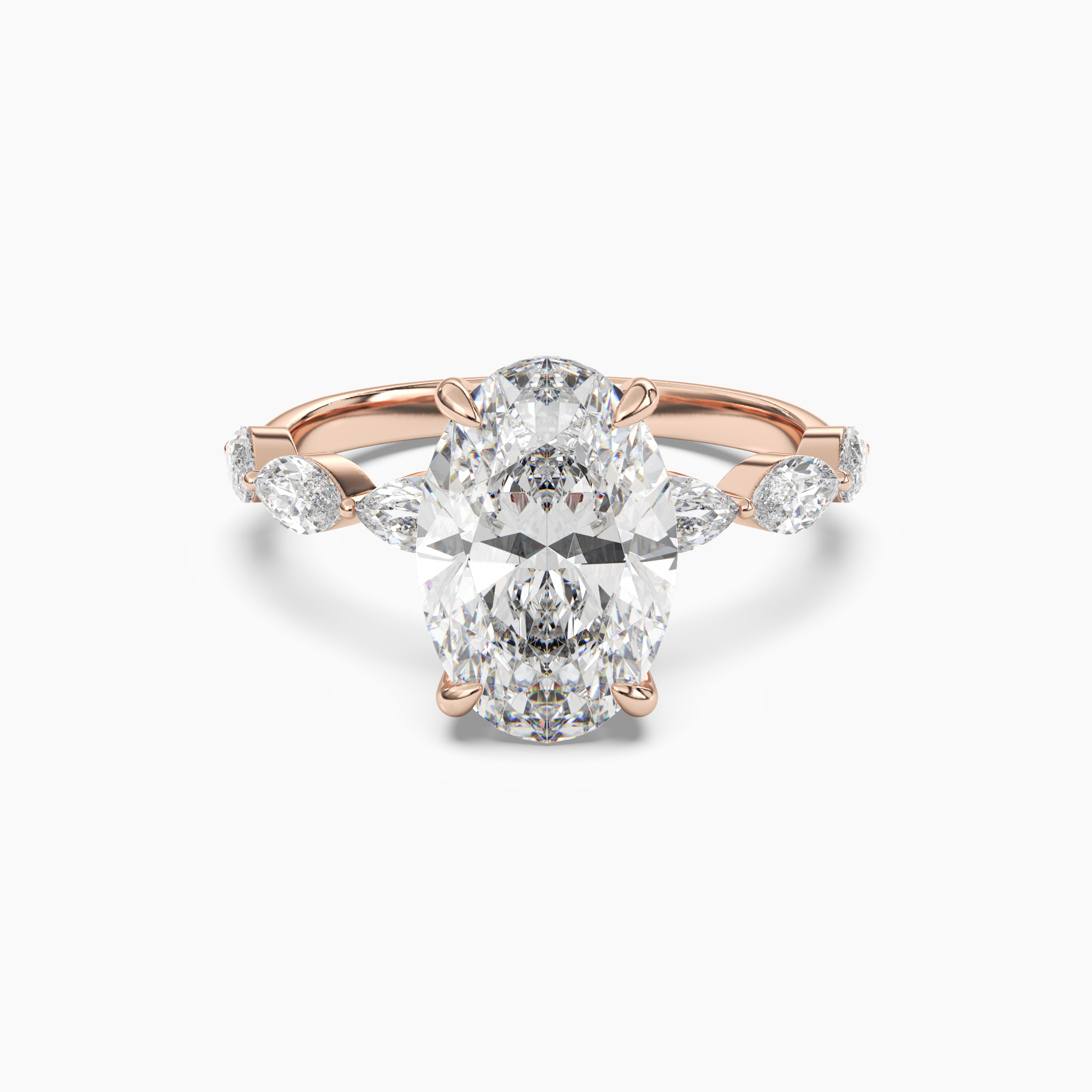 Gwyneth 2.5 Carat Oval Cut Solitaire Lab Grown Diamond Ring in 18K Rose Gold