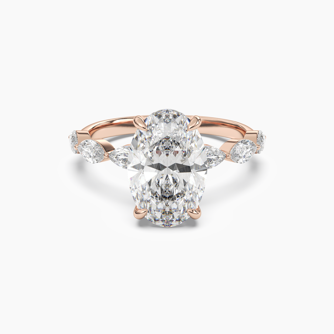 Gwyneth 3.5 Carat Oval Cut Solitaire Lab Grown Diamond Ring in Platinum - View 7