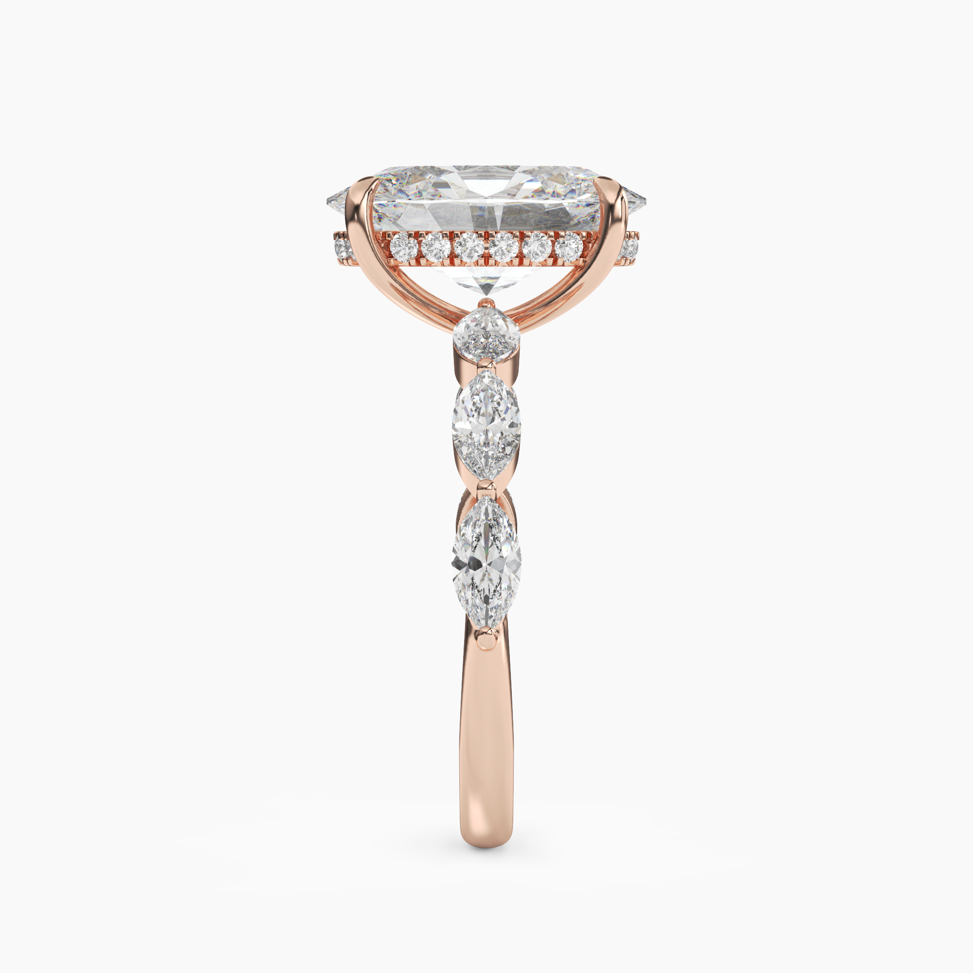 Gwyneth 3.5 Carat Oval Cut Solitaire Lab Grown Diamond Ring in 14K Yellow Gold - View 9