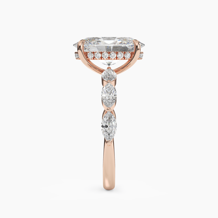 Gwyneth 2 Carat Oval Cut Solitaire Lab Grown Diamond Ring in 14K Yellow Gold - View 9