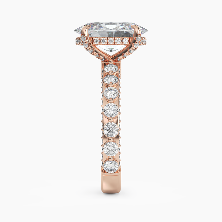 Ophelia 1.5 Carat Oval Cut Solitaire Lab Grown Diamond Ring in 10K White Gold - View 9