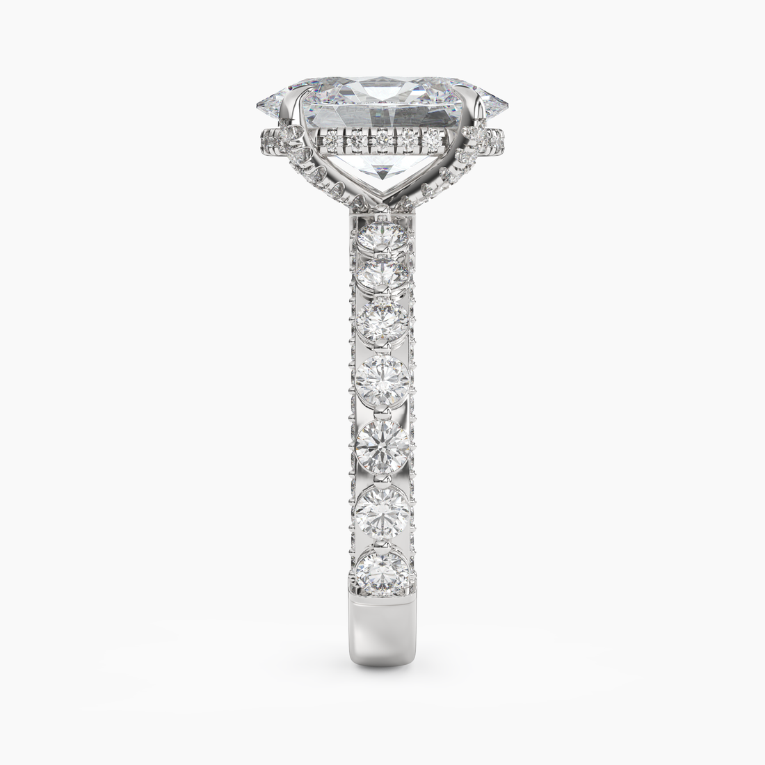 Ophelia 1 Carat Oval Cut Solitaire Lab Grown Diamond Ring in 14K Yellow Gold - View 6