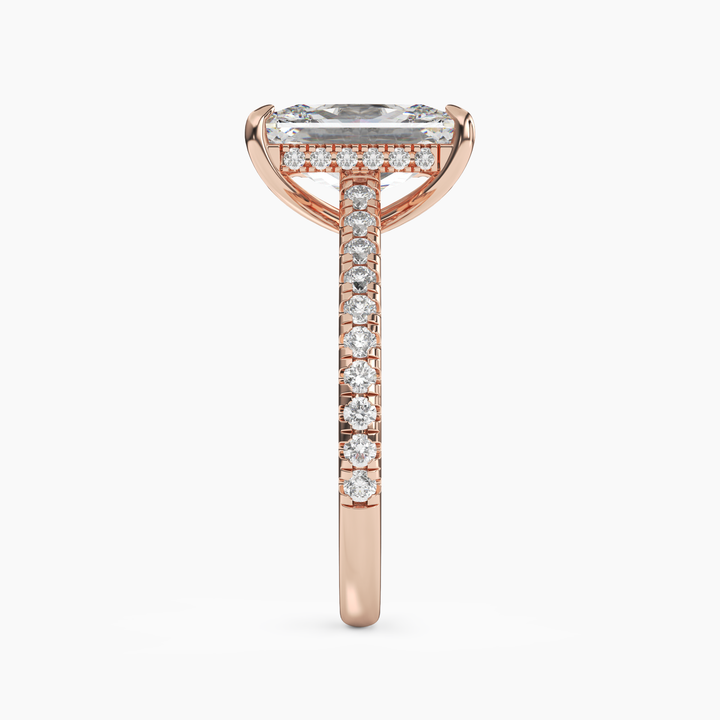 Juliet 5 Carat Radiant Cut Solitaire Lab Grown Diamond Ring in 14K Yellow Gold - View 9
