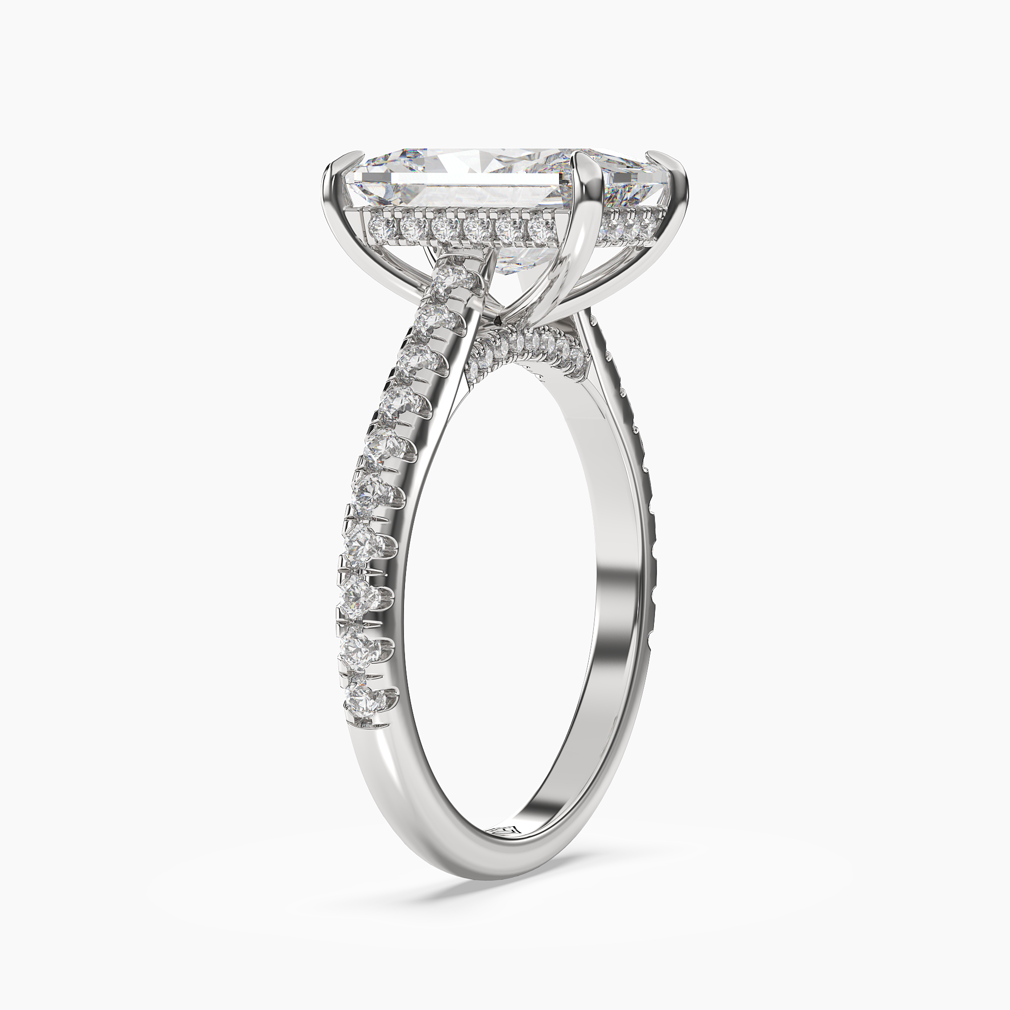 Juliet 5 Carat Radiant Cut Solitaire Lab Grown Diamond Ring in 18K Rose Gold - View 5