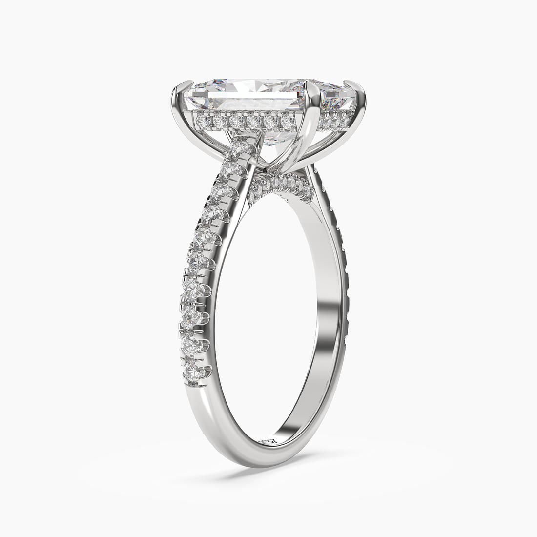 Juliet 5 Carat Radiant Cut Solitaire Lab Grown Diamond Ring in 14K Yellow Gold - View 5