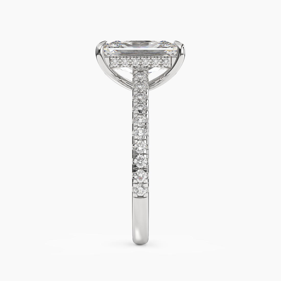 Juliet 2.5 Carat Radiant Cut Solitaire Lab Grown Diamond Ring in 14K Rose Gold - View 6