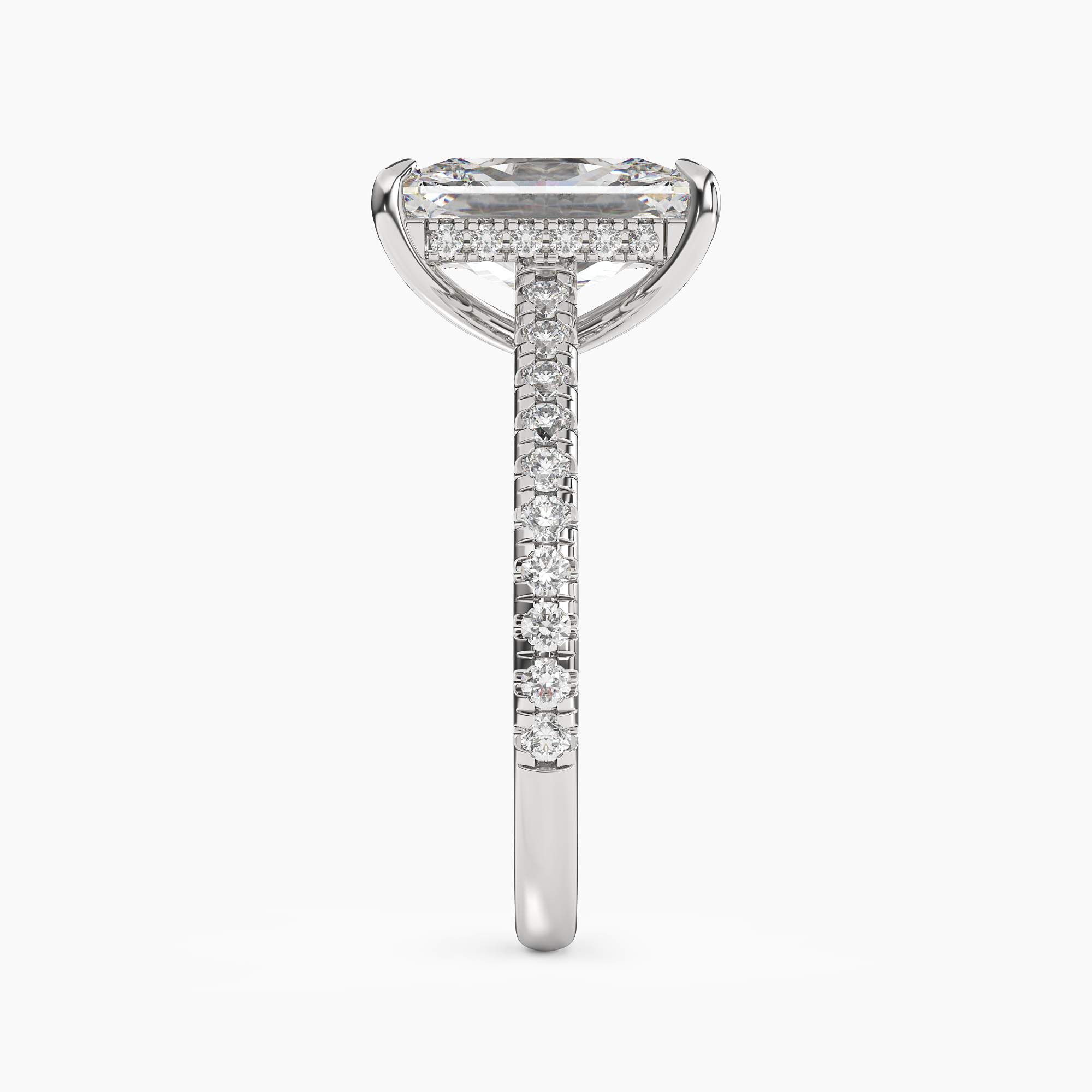 Juliet 5 Carat Radiant Cut Solitaire Lab Grown Diamond Ring in 14K Rose Gold - View 6