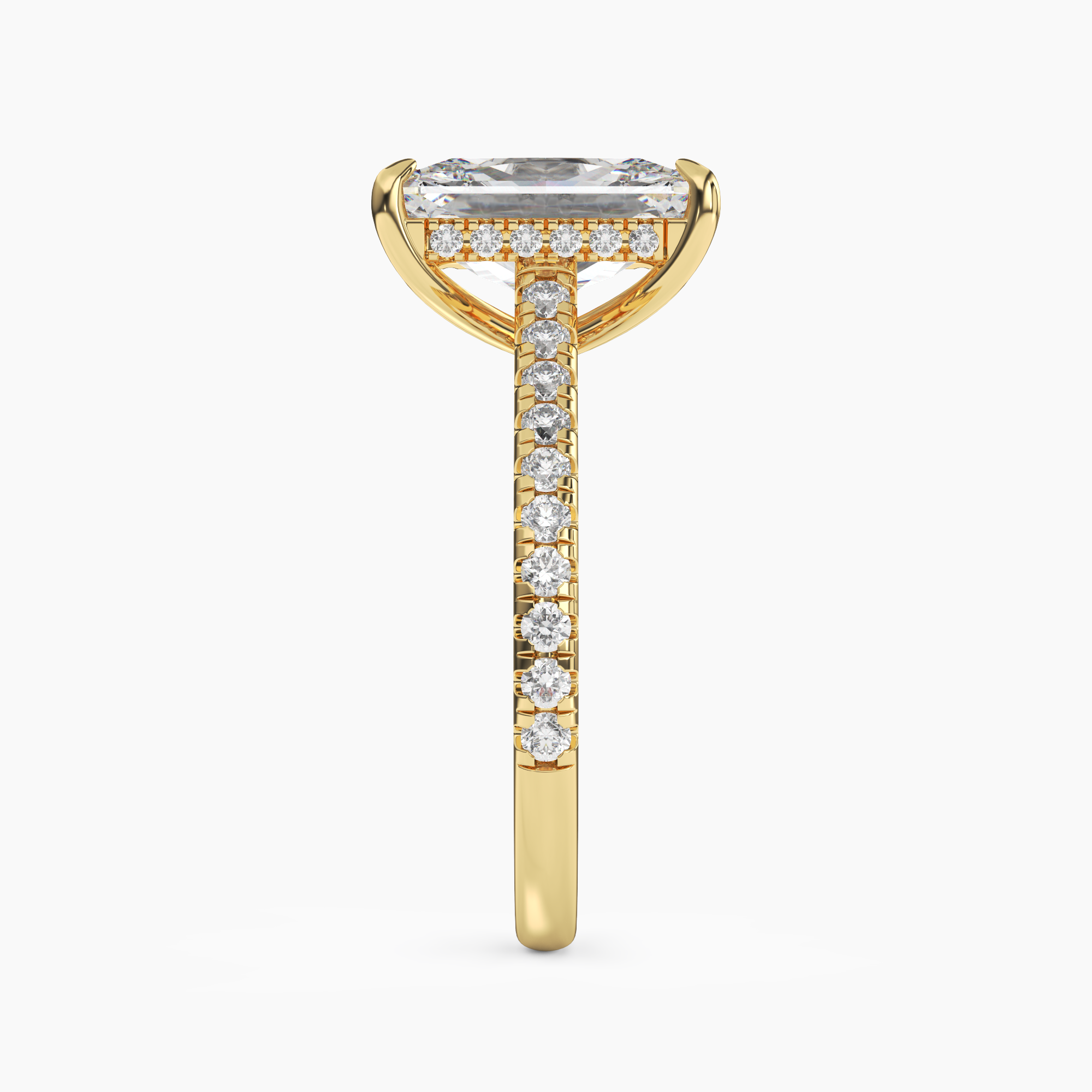 Juliet 1.5 Carat Radiant Cut Solitaire Lab Grown Diamond Ring in Silver - View 6
