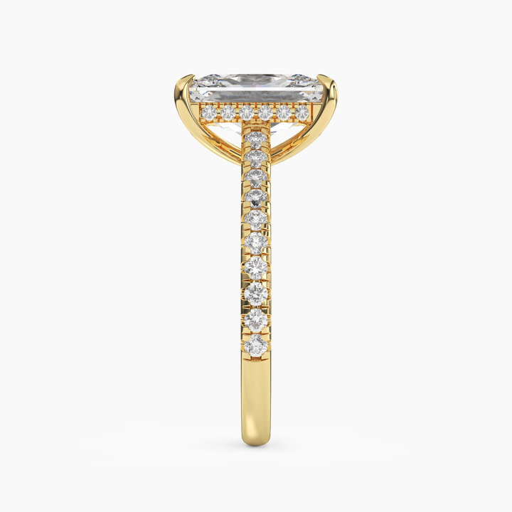 Juliet 5 Carat Radiant Cut Solitaire Lab Grown Diamond Ring in 14K Rose Gold - View 9