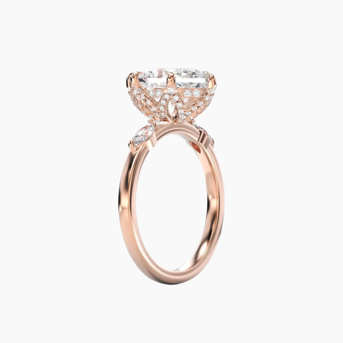 Seraphina 5 Carat Oval Cut Solitaire Lab Grown Diamond Ring in 14K Yellow Gold - View 8