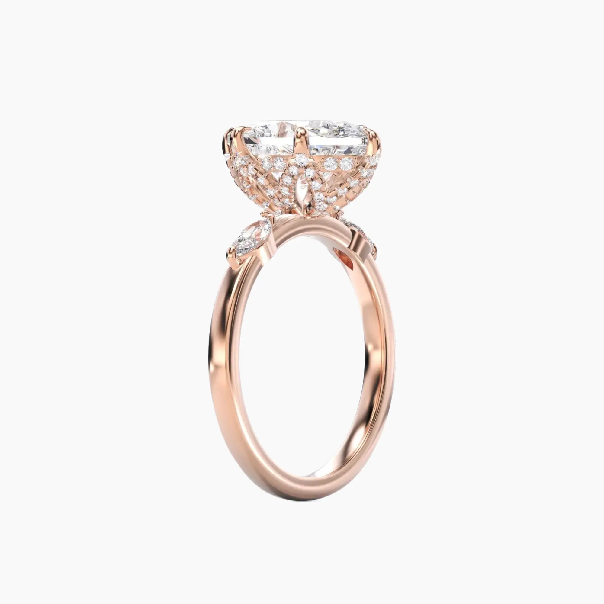 Seraphina 5 Carat Oval Cut Solitaire Lab Grown Diamond Ring in 14K Yellow Gold - View 8