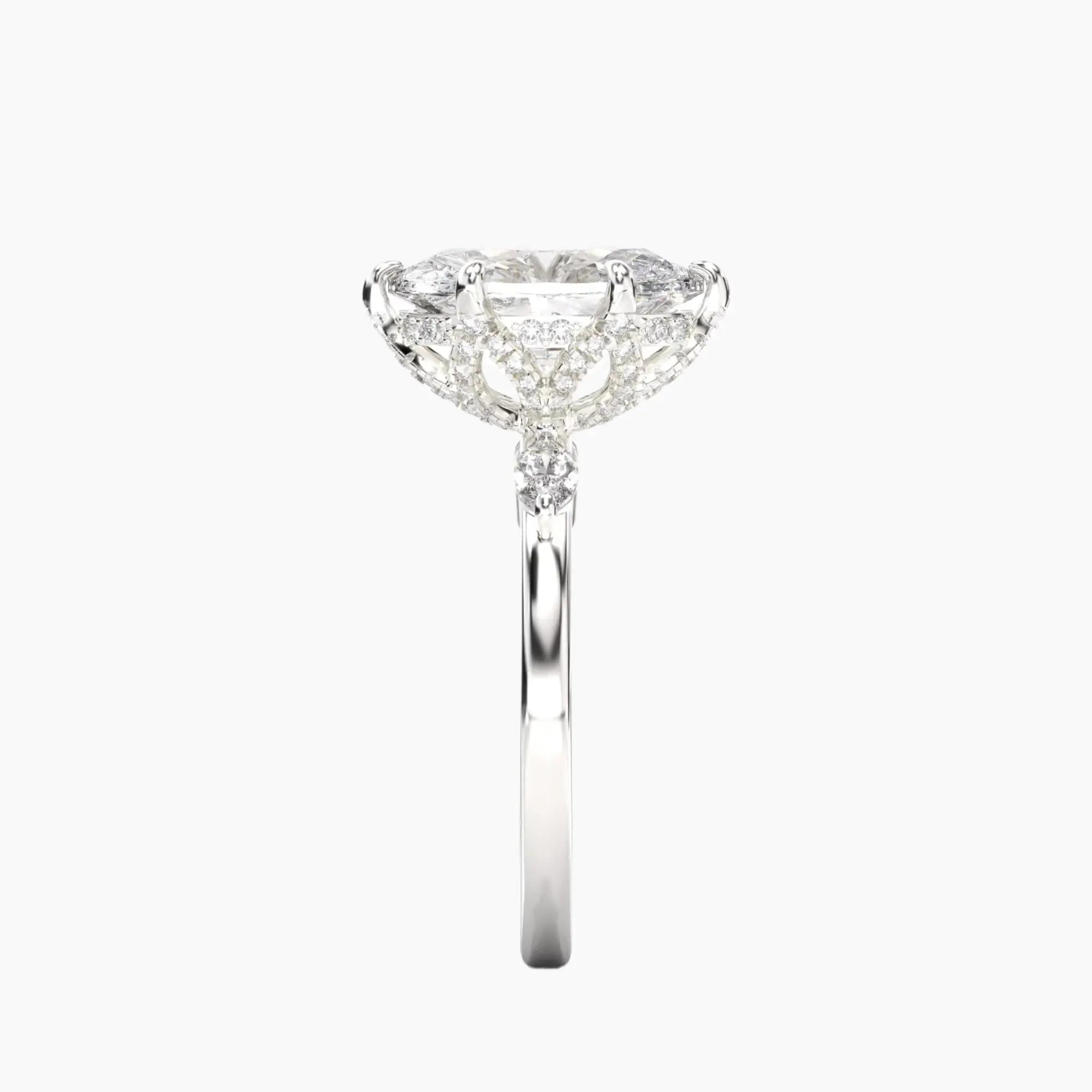 Seraphina 1 Carat Oval Cut Solitaire Lab Grown Diamond Ring in 10K Yellow Gold - View 6
