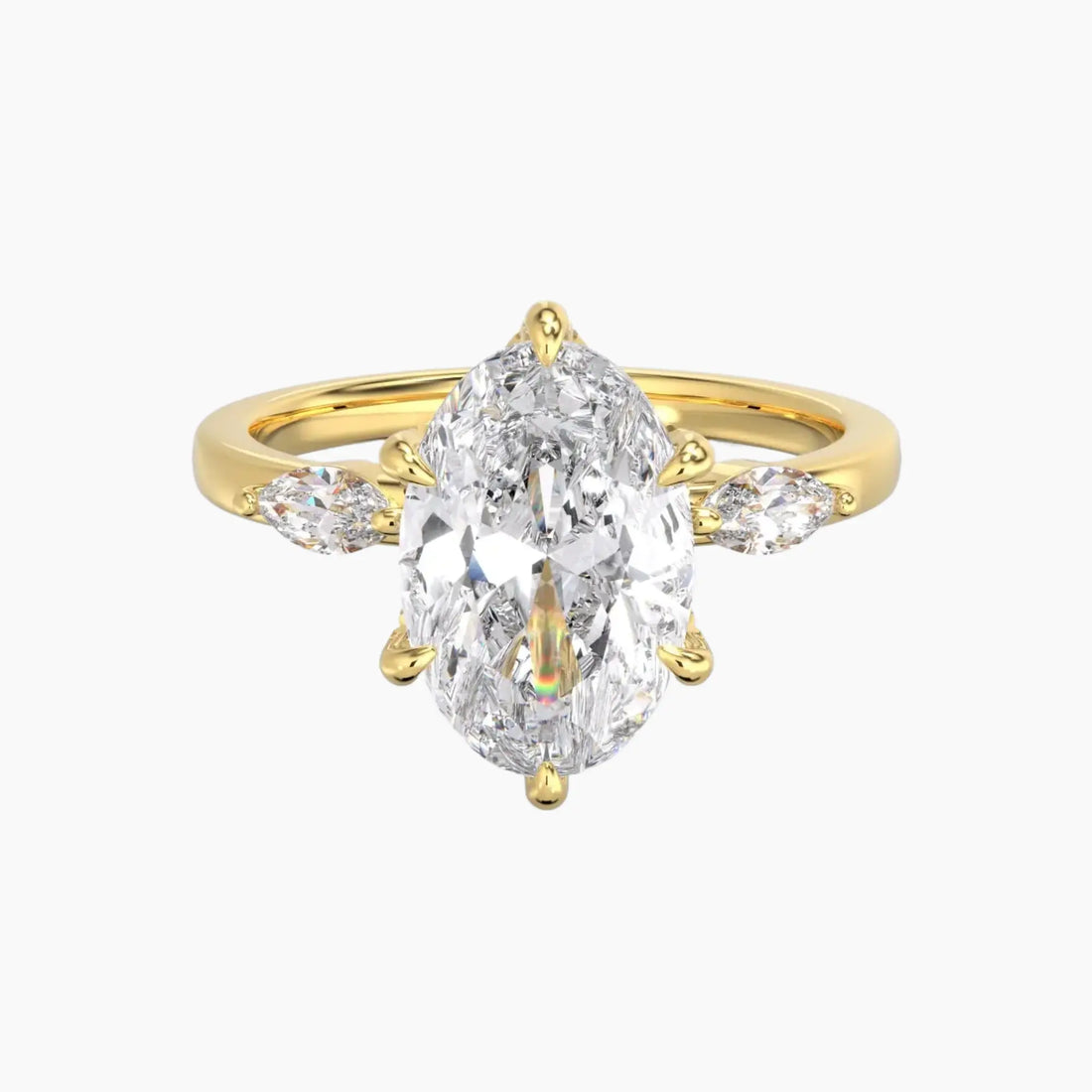 Seraphina 5 Carat Oval Cut Solitaire Lab Grown Diamond Ring in 14K Rose Gold - View 7