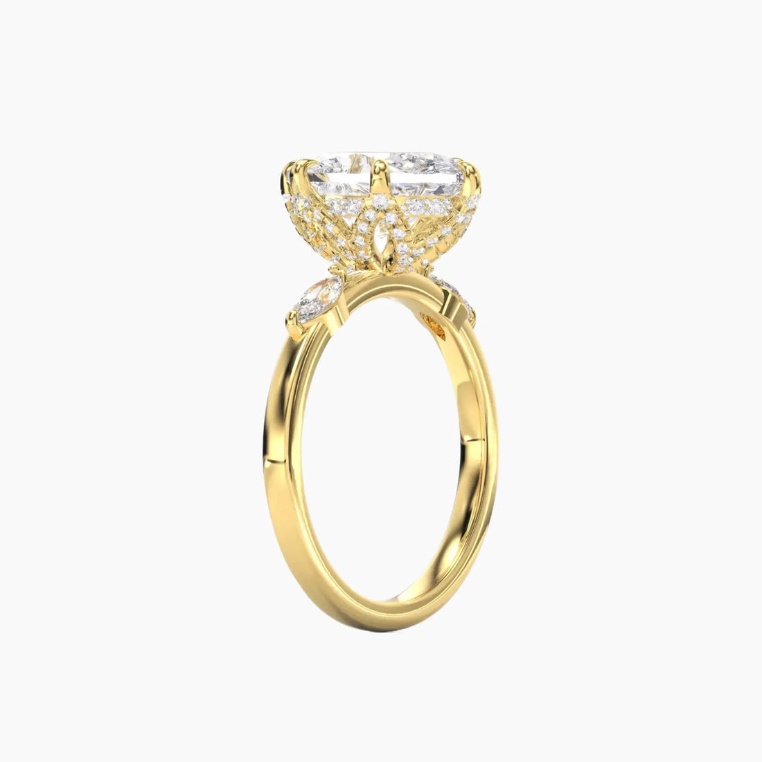 Seraphina 5 Carat Oval Cut Solitaire Lab Grown Diamond Ring in 14K Rose Gold - View 8
