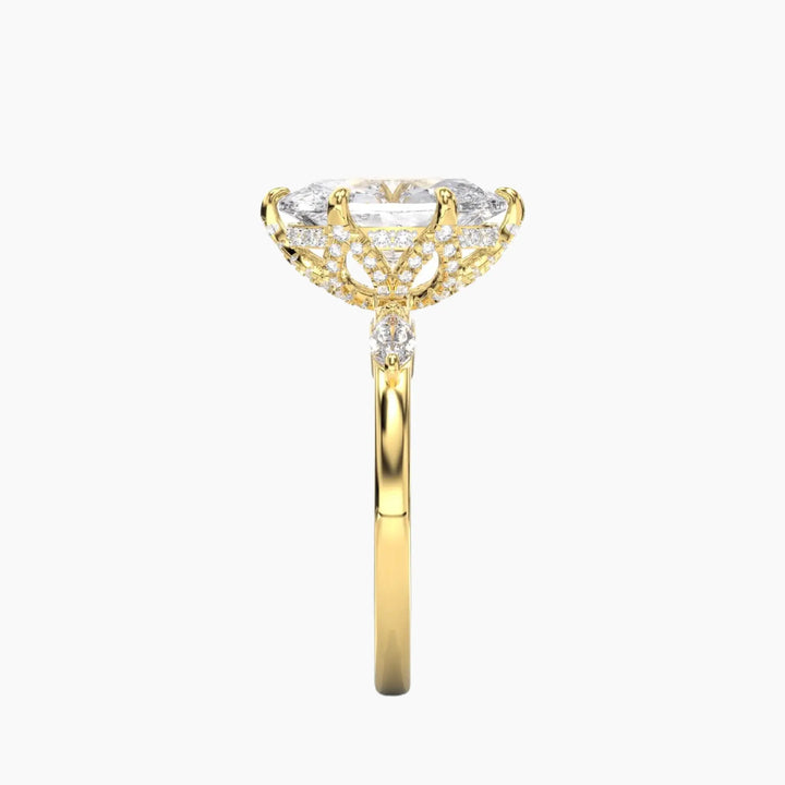 Seraphina 5 Carat Oval Cut Solitaire Lab Grown Diamond Ring in 14K Rose Gold - View 9
