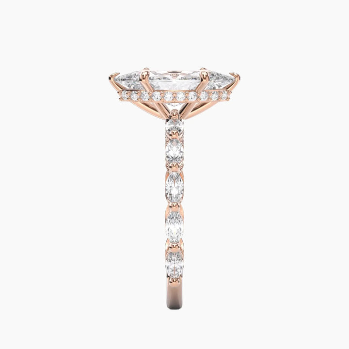 Helena 4.5 Carat Marquise Cut Solitaire Lab Grown Diamond Ring in 14K Yellow Gold - View 9