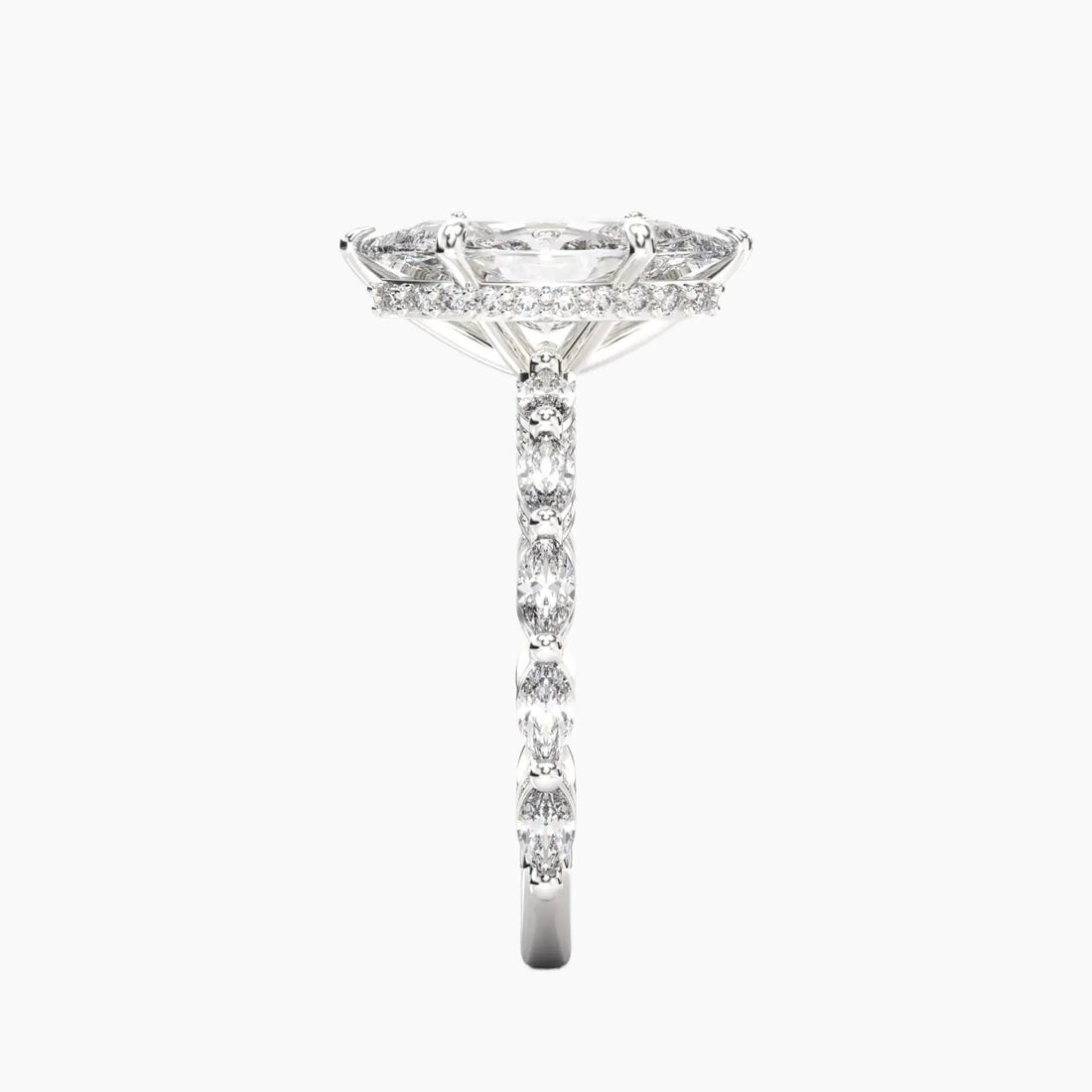 Helena 5 Carat Marquise Cut Solitaire Lab Grown Diamond Ring in 14K Yellow Gold - View 6