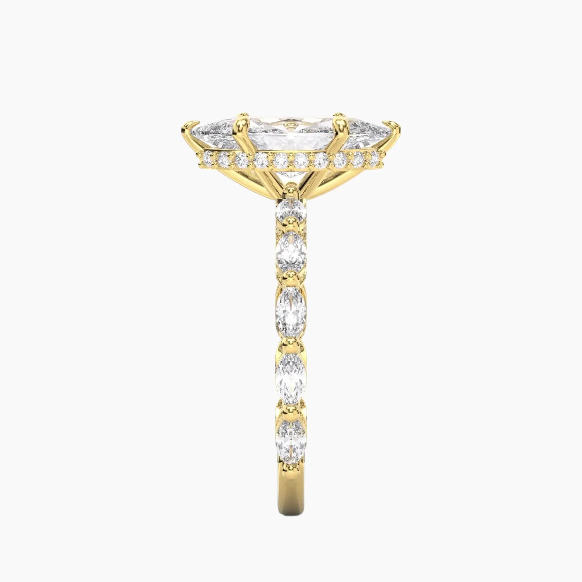 Helena 5 Carat Marquise Cut Solitaire Lab Grown Diamond Ring in 14K White Gold - View 6
