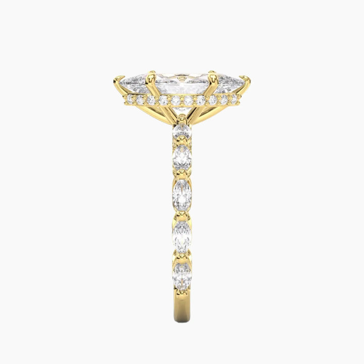 Helena 5 Carat Marquise Cut Solitaire Lab Grown Diamond Ring in 14K Rose Gold - View 9